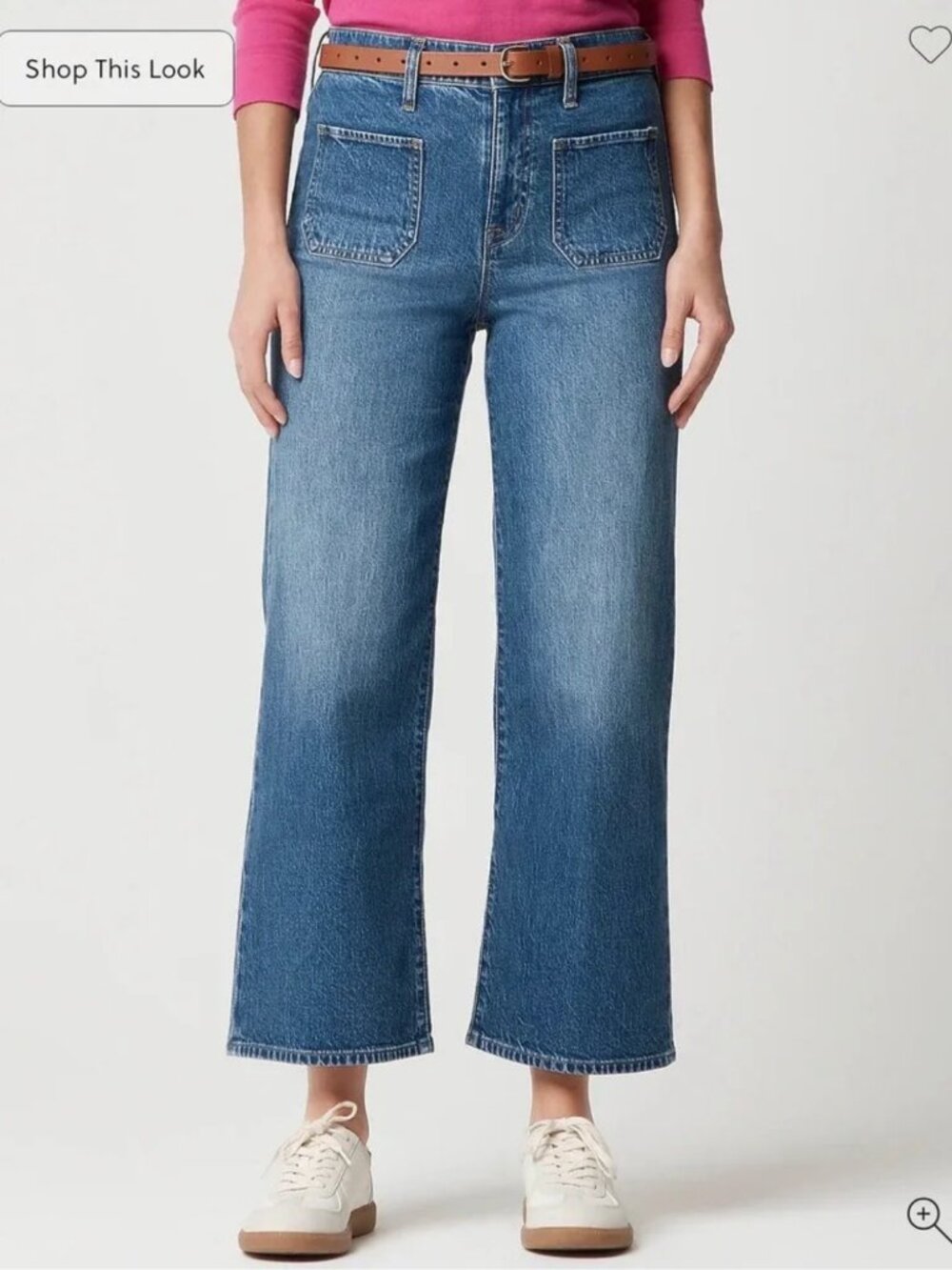 J. CREW Wide Leg Patch Pocket Full Length Jean Size 31